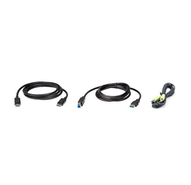 Aten 2M USB DisplayPort KVM Cable Kit, Enables the connection of Video, USB Keyboard/Mouse and Audio (Speaker) Aten 2M USB DisplayPort KVM Cable Kit, Enables the connection of Video, USB Keyboard/Mouse and Audio (Speaker)